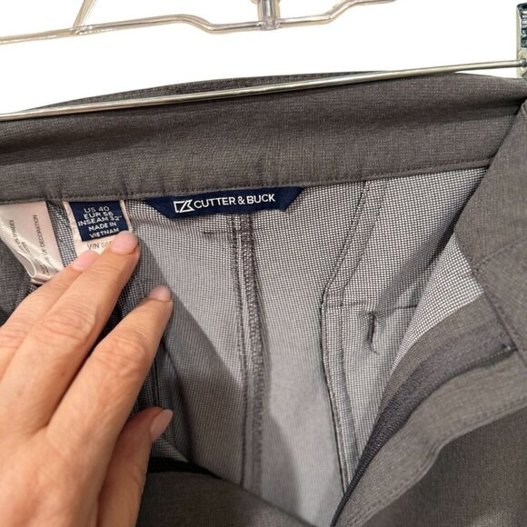 Cutter & Buck Mens Gray Stretch Trousers With Zipper Pockets size 40 GM Corvette - Picture 7 of 8